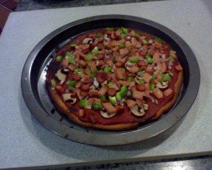 Pizza after cooking